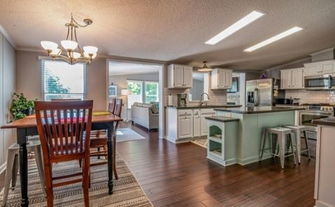 open kitchen floorplan with connected dining room